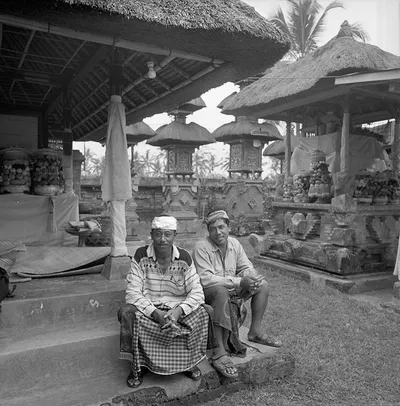 Two Men on Steps